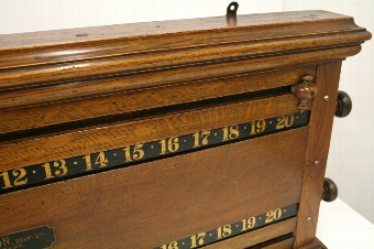 Antique Victorian Oak Scoreboard