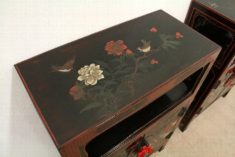 Antique Pair of Japanese Lacquered Cabinets