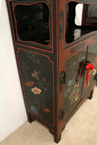 Antique Pair of Japanese Lacquered Cabinets