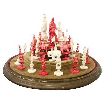 Carved Ivory Chess Set