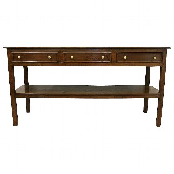 Large Oak Backless Dresser