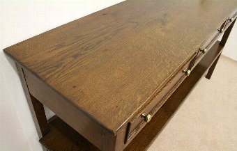Antique Large Oak Backless Dresser