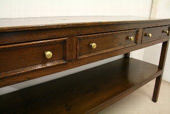 Antique Large Oak Backless Dresser