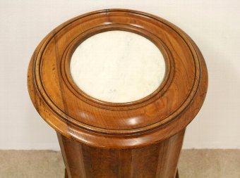 Antique Mid Victorian Burr Walnut Pot Cupboard