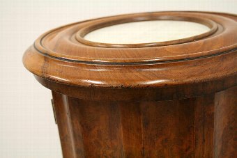 Antique Mid Victorian Burr Walnut Pot Cupboard