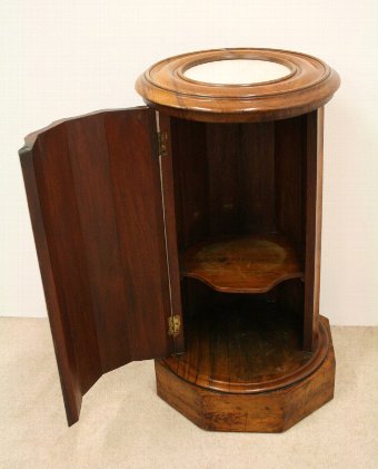 Antique Mid Victorian Burr Walnut Pot Cupboard