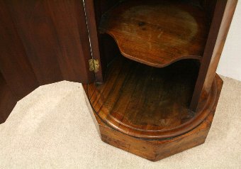 Antique Mid Victorian Burr Walnut Pot Cupboard
