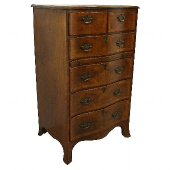 George II Style Figured Walnut Chest of Drawers