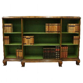 Georgian Style Walnut Open Bookcase