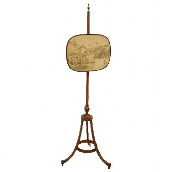 George III Sheraton Style Pole Screen