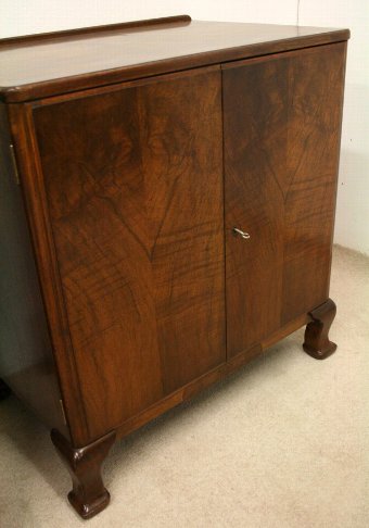 Antique Pair of Whytock & Reid Walnut Side Cabinets