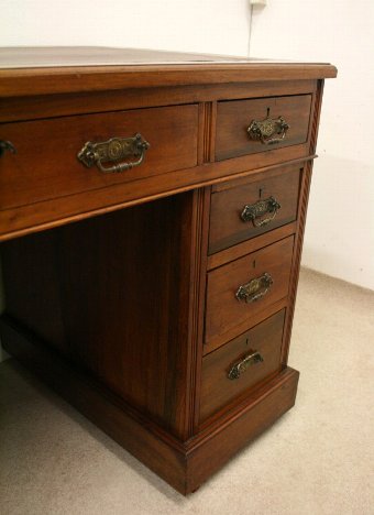 Antique Late Victorian Walnut Desk