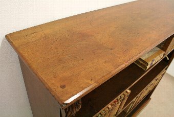 Antique Victorian Walnut Open Bookcase