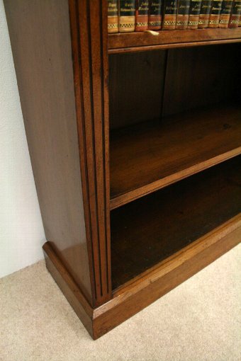 Antique Victorian Walnut Open Bookcase