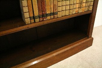 Antique Victorian Walnut Open Bookcase