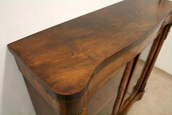Antique Victorian Walnut Glazed Cabinet