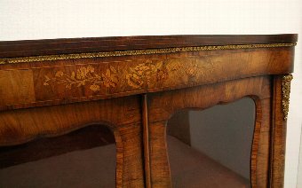 Antique Victorian Walnut Glazed Cabinet