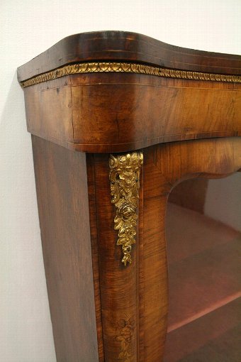 Antique Victorian Walnut Glazed Cabinet