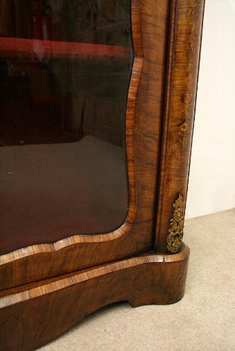 Antique Victorian Walnut Glazed Cabinet