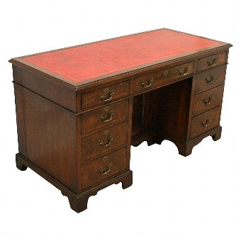 Georgian Style Walnut Kneehole Desk