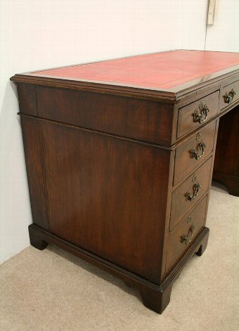 Antique Georgian Style Walnut Kneehole Desk