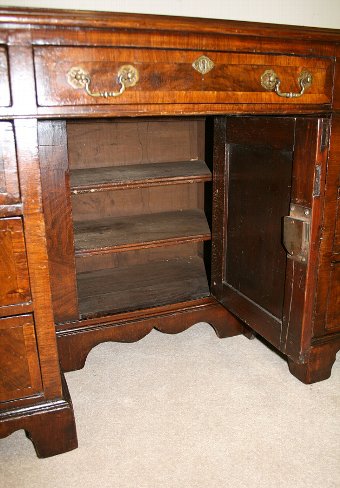 Antique Georgian Style Walnut Kneehole Desk