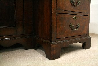 Antique Georgian Style Walnut Kneehole Desk