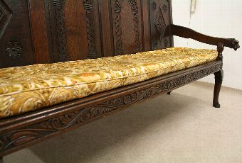 Antique George II Oak Hall Bench