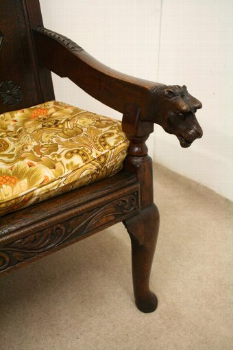 Antique George II Oak Hall Bench