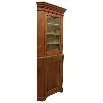 Mid Victorian Pine Corner Cupboard