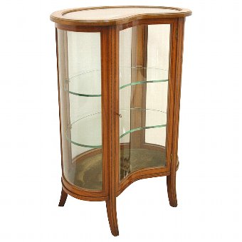 Sheraton Style Satinwood Display Cabinet/Bijouterie Table