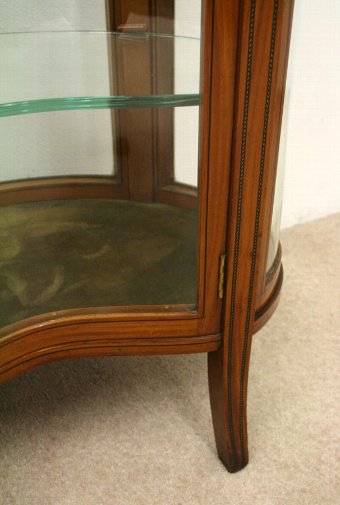 Antique Sheraton Style Satinwood Display Cabinet/Bijouterie Table