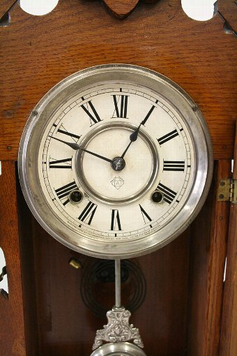 Antique American Oak Gingerbread Clock