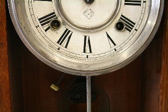 Antique American Oak Gingerbread Clock