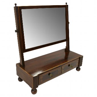 George III Inlaid Mahogany Dressing Mirror