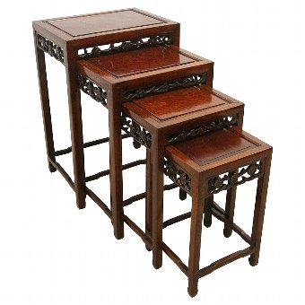 Nest of 4 Chinese Huanghuali Tables