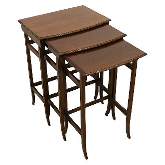 Nest of 3 Mahogany Tables by John Taylor & Sons