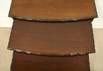 Antique Nest of 3 Mahogany Tables by John Taylor & Sons