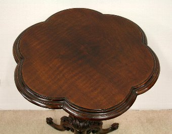 Antique Mid Victorian Walnut Occasional Table