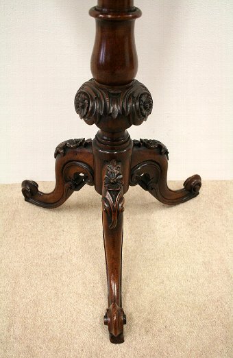 Antique Mid Victorian Walnut Occasional Table