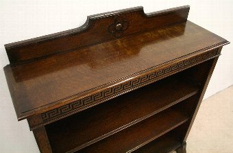 Antique Oak Open Bookcase by Wylie & Lochhead