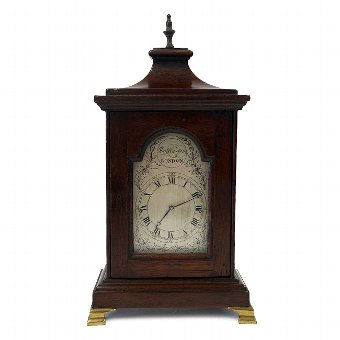 Antique George II Style Mahogany Mantel Clock