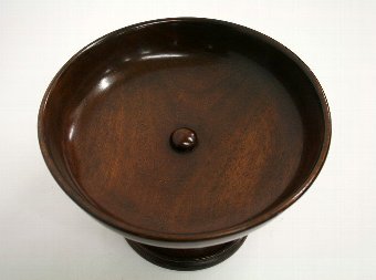 Antique Solid Mahogany Carved Comport/Taza