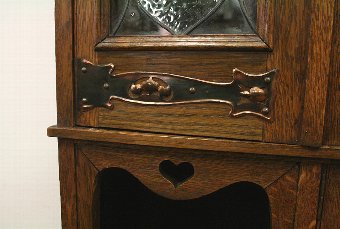 Antique Art Nouveau Oak Cabinet
