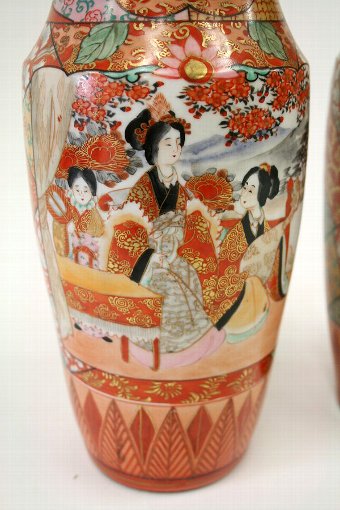Antique Pair of Japanese Vases