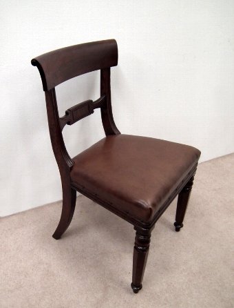 Antique Set of 4 William IV Scottish Mahogany Dining Chairs
