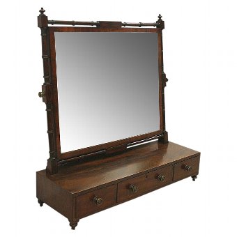 George IV Mahogany Inlaid Toilet Mirror