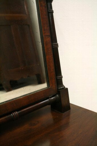 Antique George IV Mahogany Inlaid Toilet Mirror