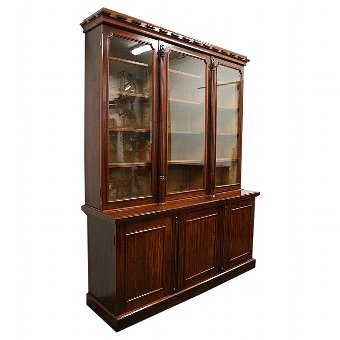 Early Victorian Mahogany Cabinet Bookcase