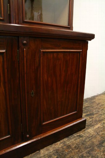 Antique Early Victorian Mahogany Cabinet Bookcase